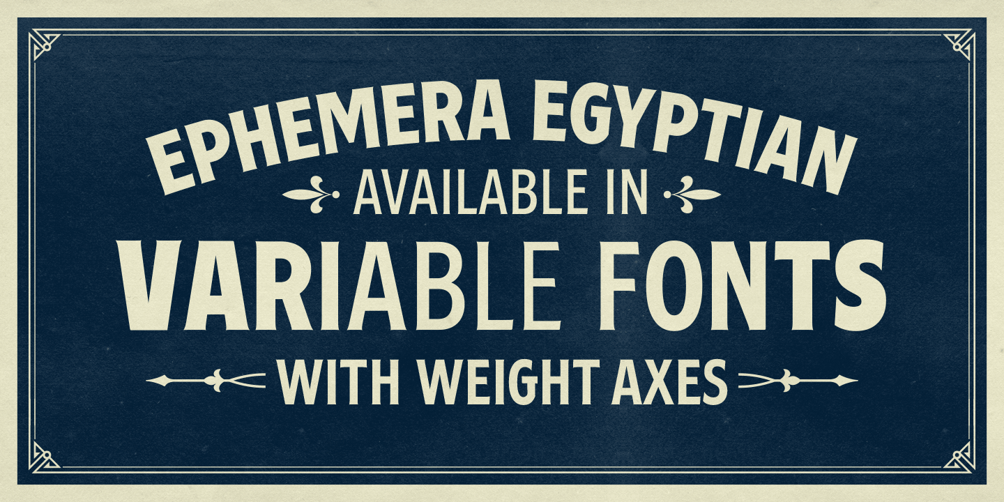 Ephemera Egyptian Bold Font preview